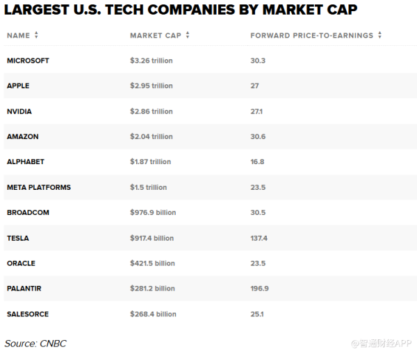 中证策略 市盈率高达520倍！Palantir股价“狂飙”，跻身美国科技公司市值TOP10