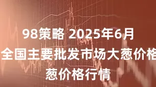 98策略 2025年6月20日全国主要批发市场大葱价格行情